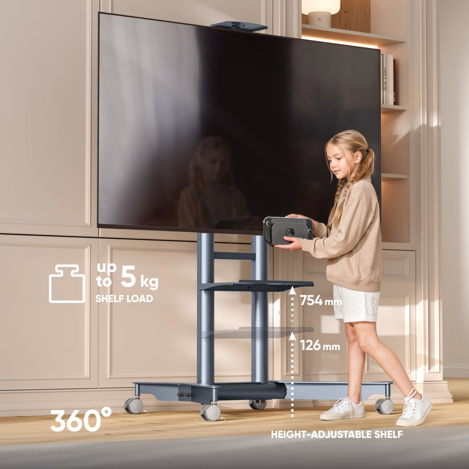 TV SET ACC MOBILE STAND/32-75/GRAPHITE TS1571-G ONKRON