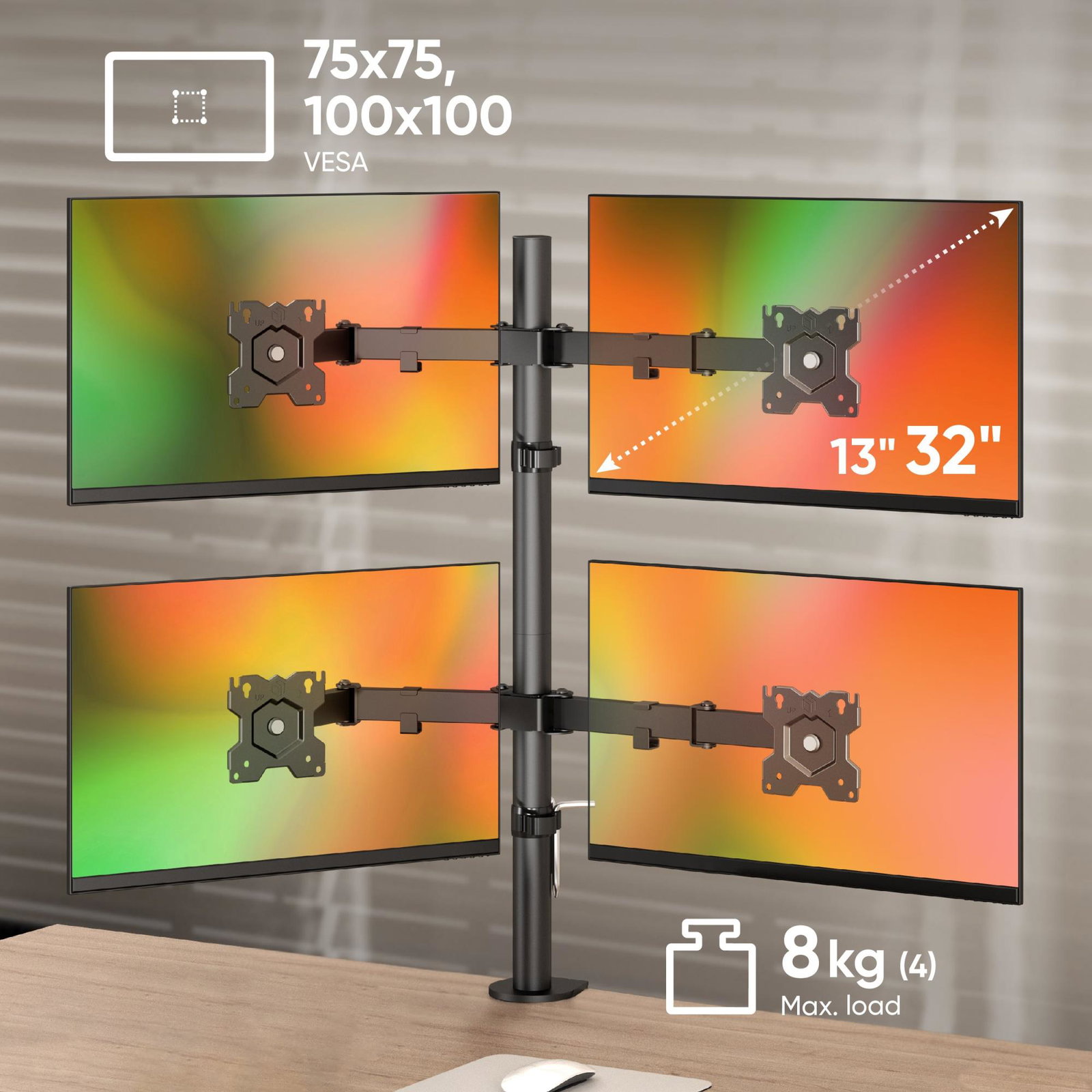 MONITOR ACC DESK MOUNT/13-32 BLACK D421E-B ONKRON