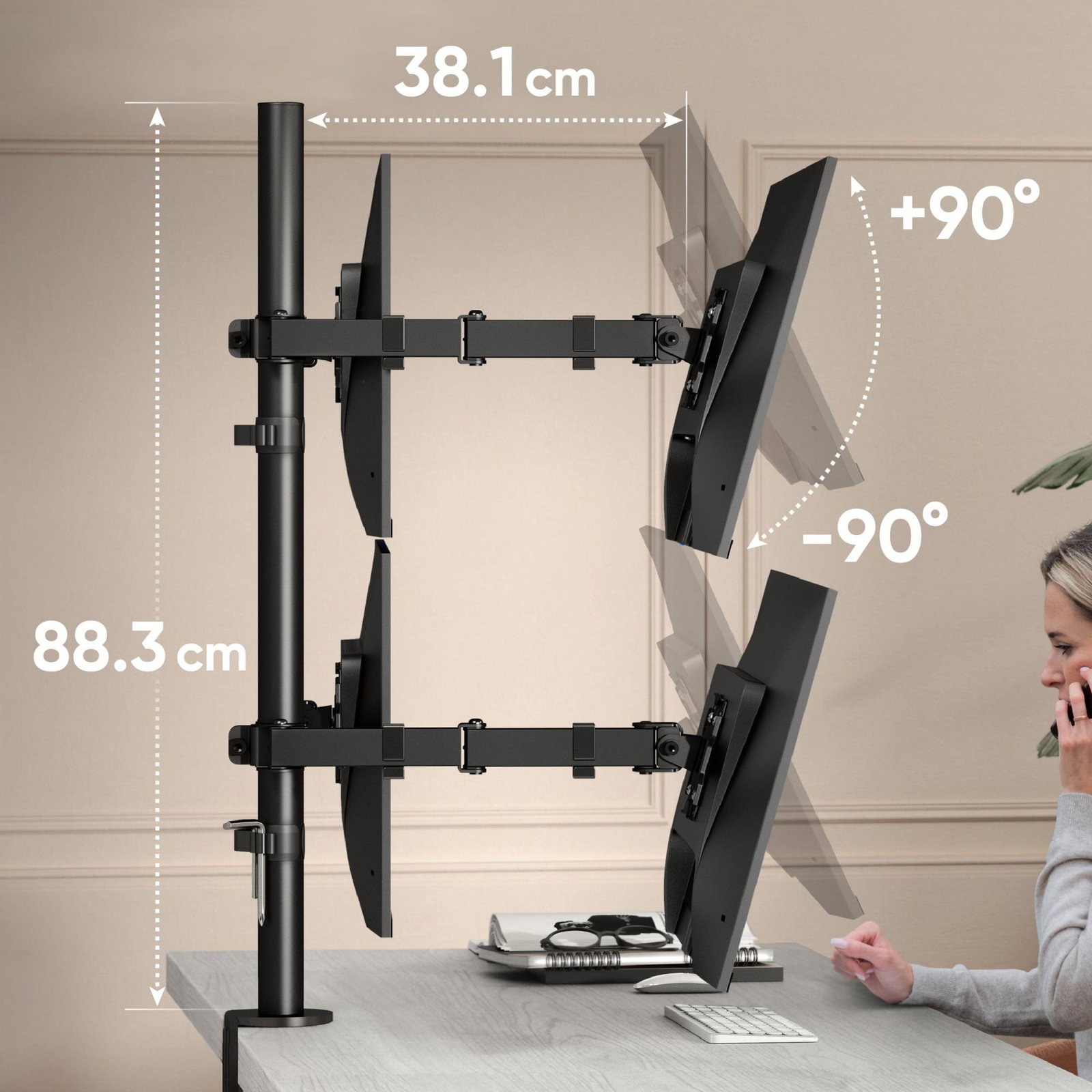MONITOR ACC DESK MOUNT/13-32 BLACK D421E-B ONKRON