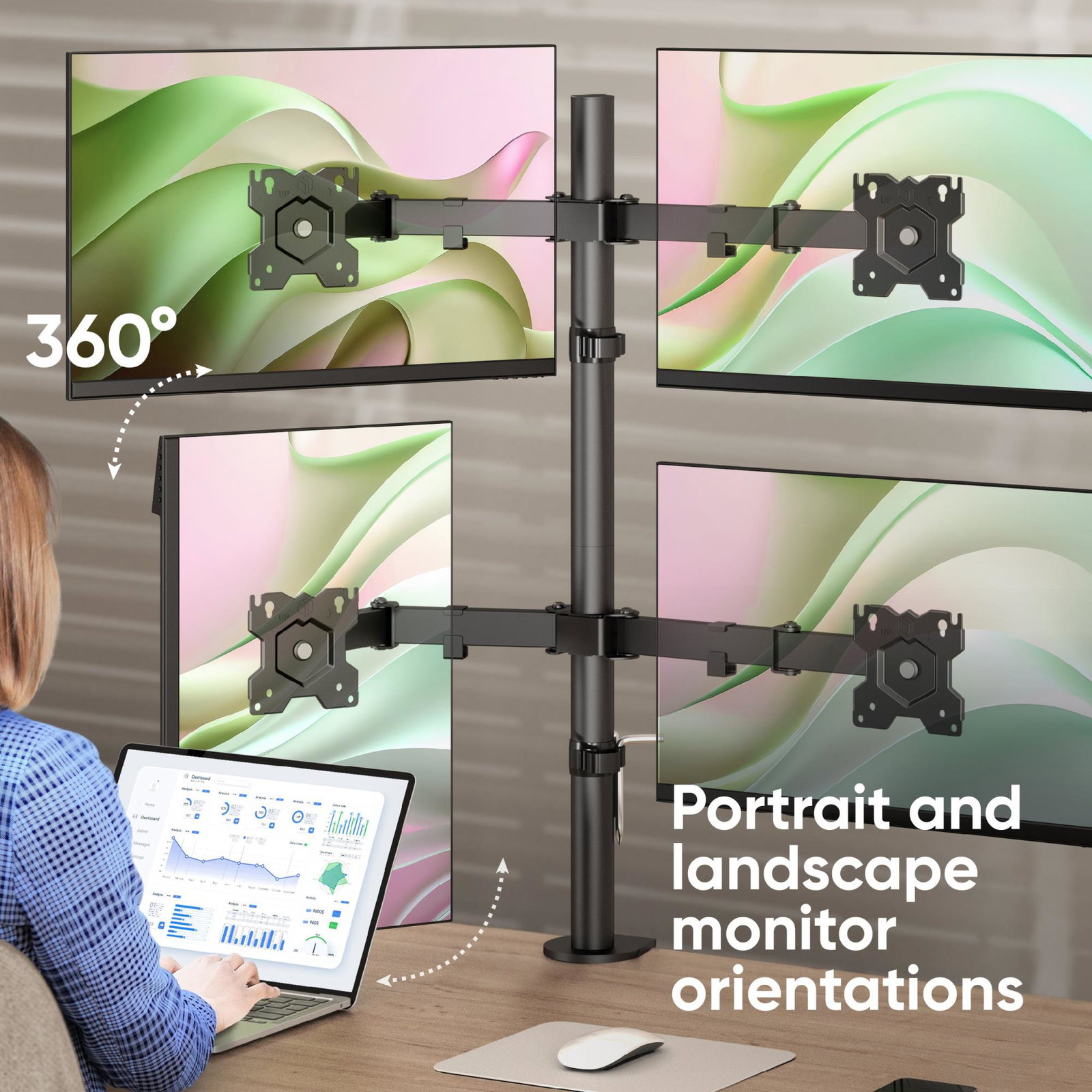 MONITOR ACC DESK MOUNT/13-32 BLACK D421E-B ONKRON