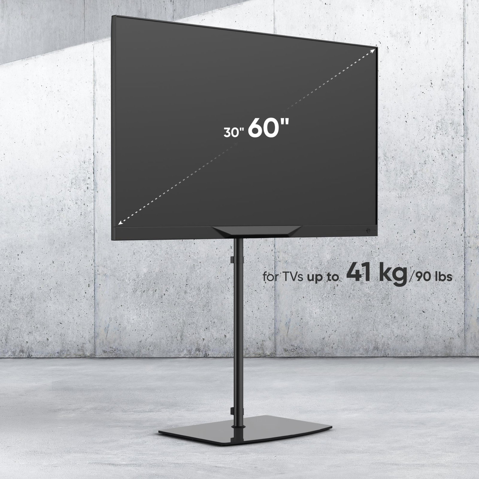 TV SET ACC FLOOR STAND /30-60/BLACK TS5065-B ONKRON