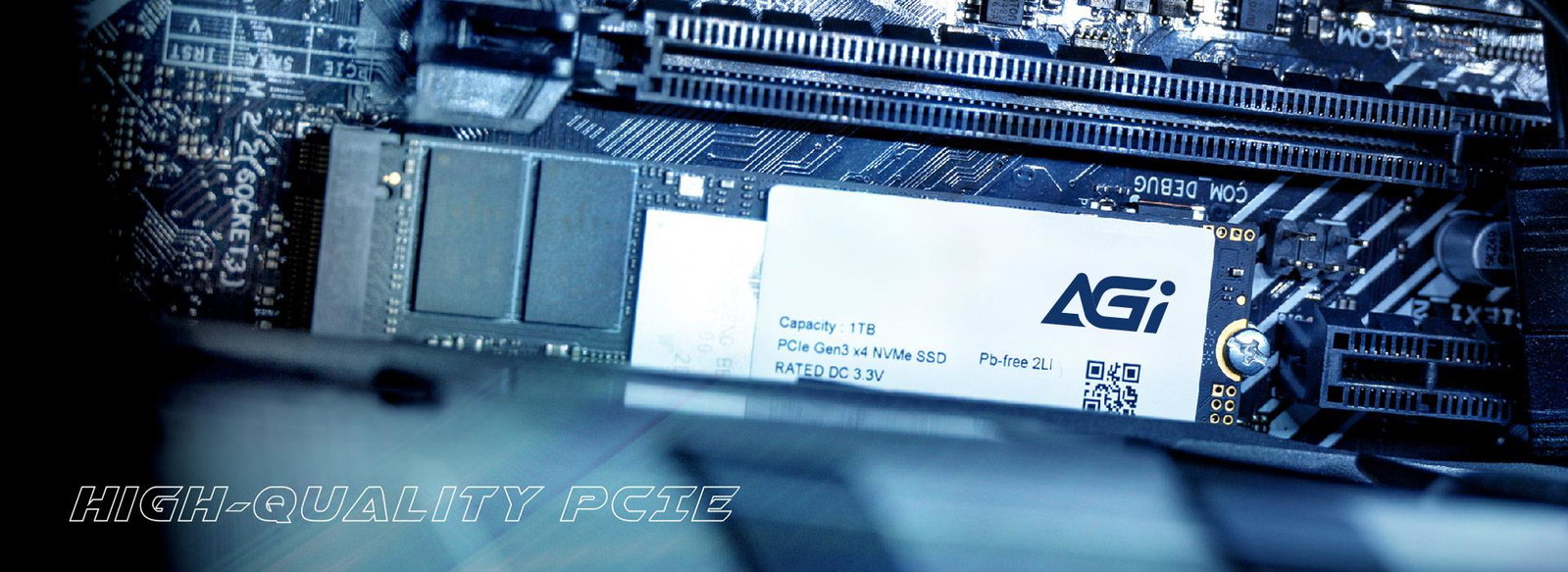 SSD AGI 300xTBW rating MTBF 1600000 h Read speed 3000 MB/s Write speed 1400 MB/s NVMe Yes PCI Express 3.0 M.2 512 GB AGI512GIMAI298-CB