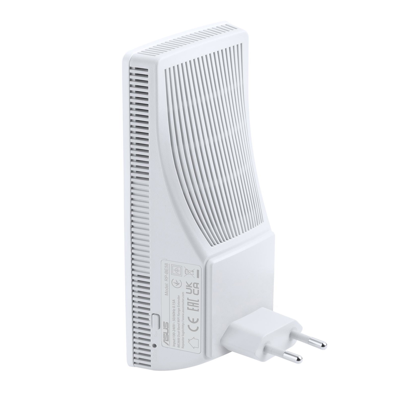 Wireless Device ASUS RP-BE58 Product type Mesh satellite Qtty 1 pc(s) Wi-Fi band Dual-band (2.4 GHz 5 GHz) Wi-Fi 7 (802.11be) 1xEthernet LAN (RJ-45) ports WLAN speed 2882 Mbit/s White RP-BE58
