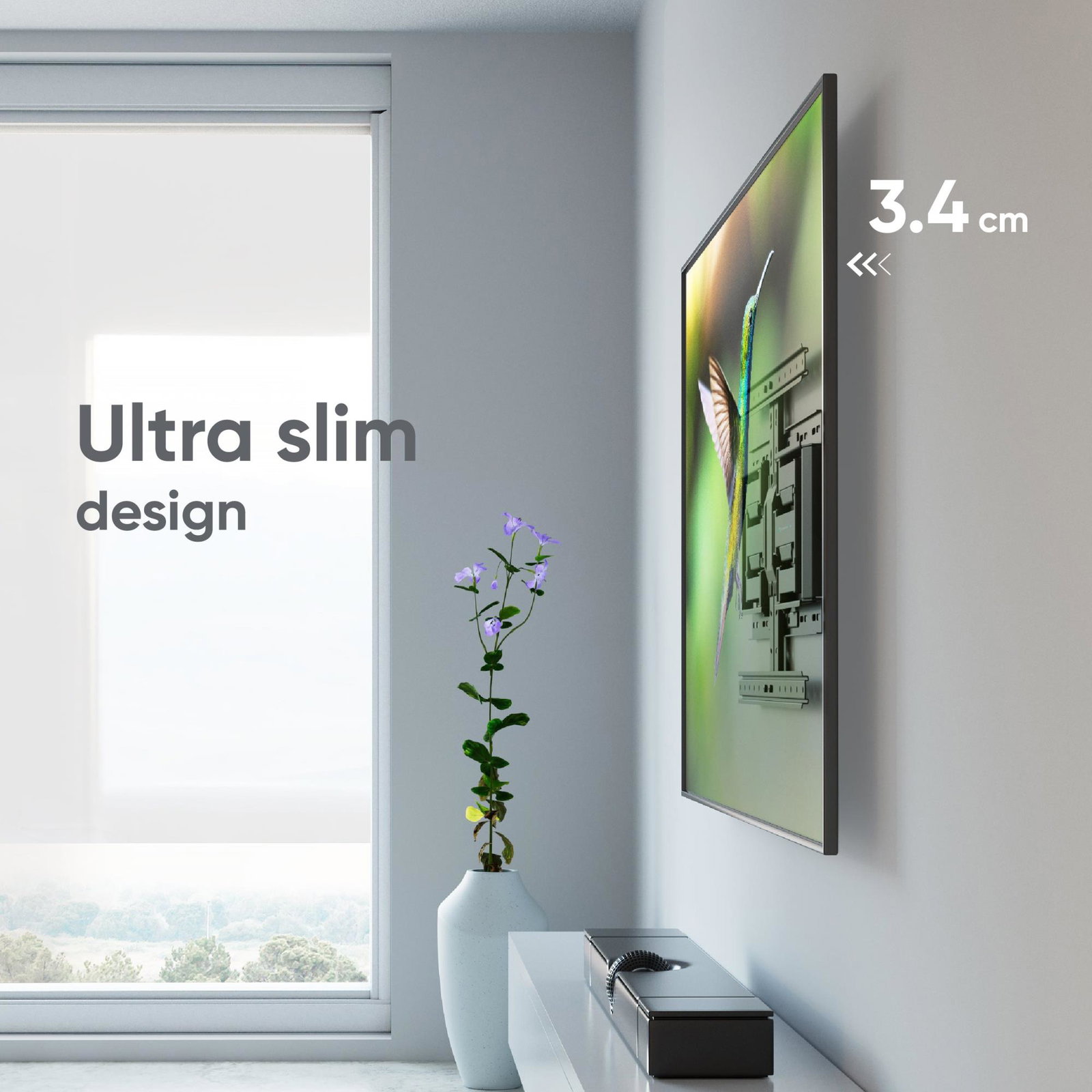 TV SET ACC WALL MOUNT /32-90/BLACK SM6-B ONKRON