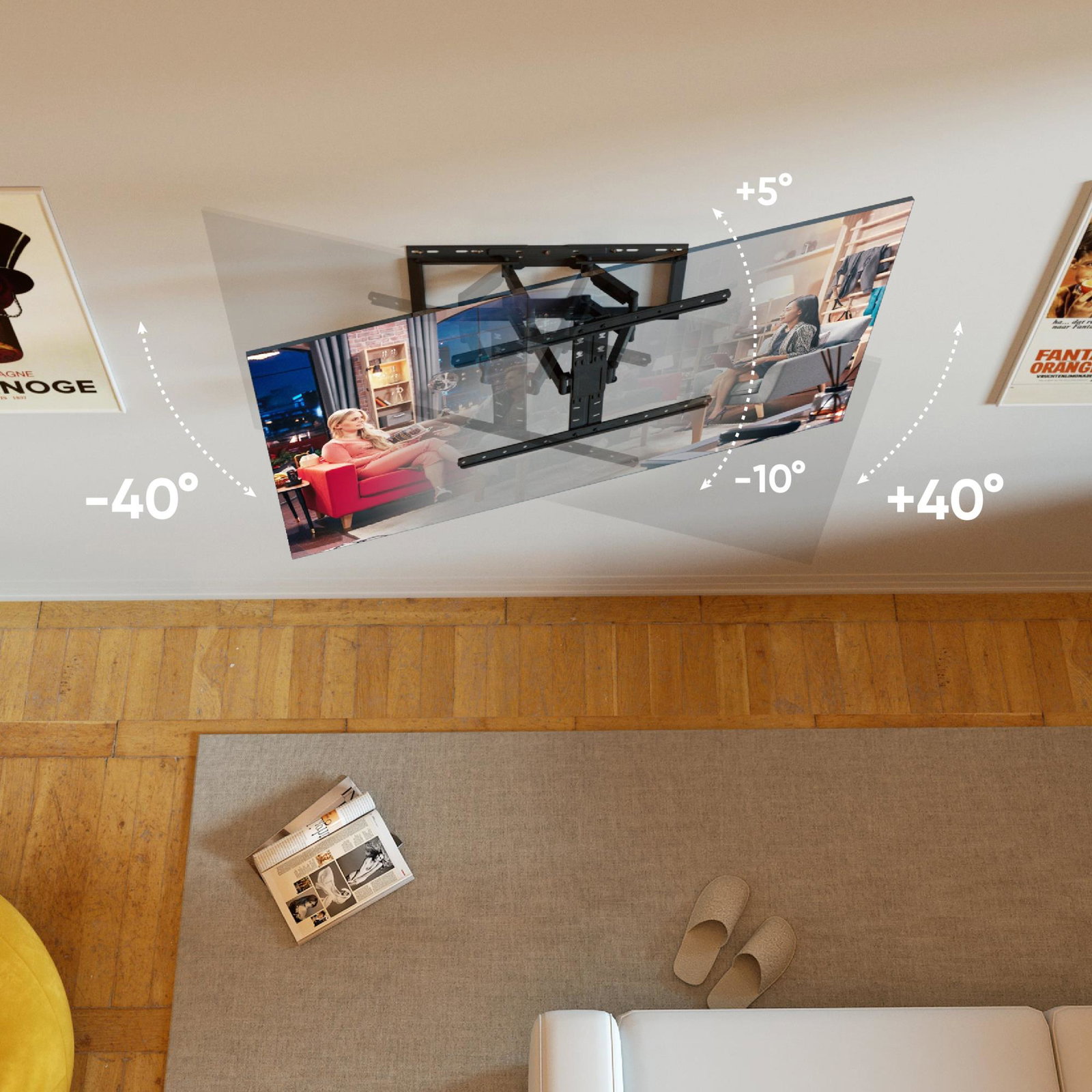TV SET ACC WALL MOUNT /32-90/BLACK SM6-B ONKRON
