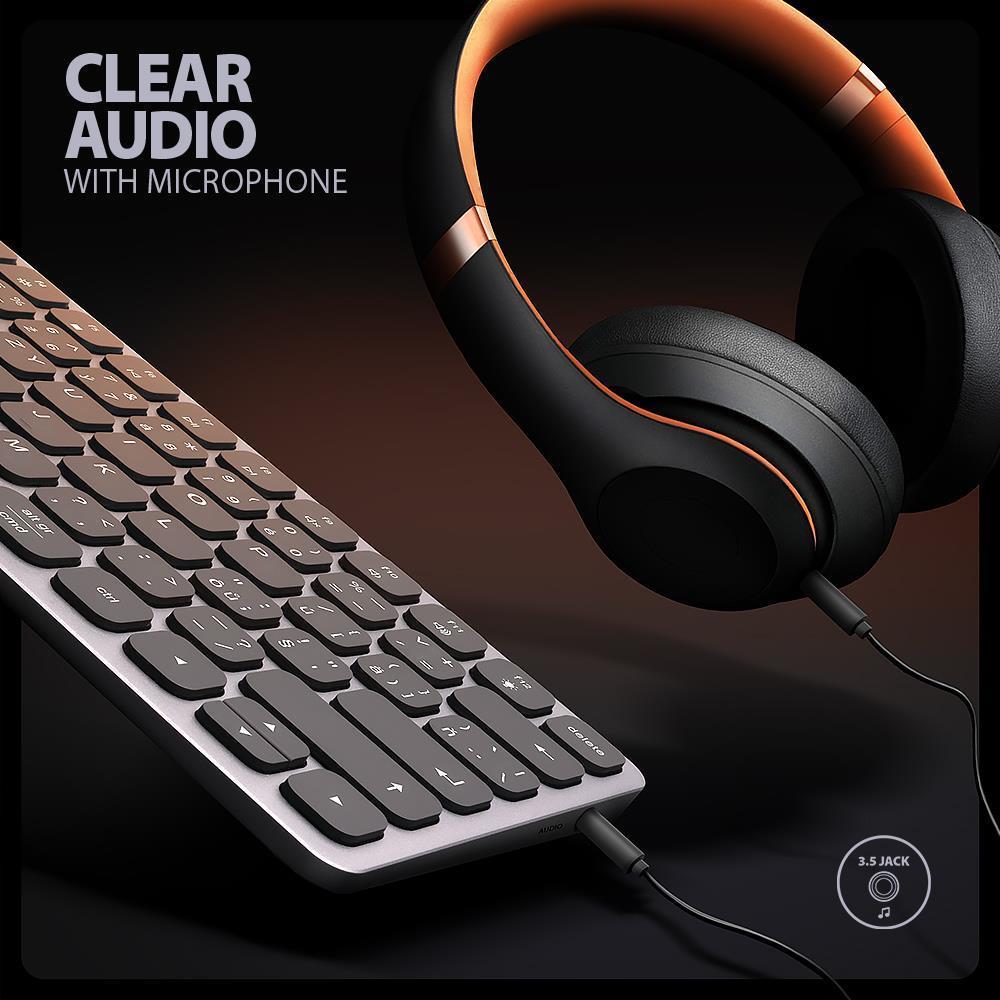 KEYBOARD + I/O HUB 9IN1/0.6M HMC-KB-US AXAGON