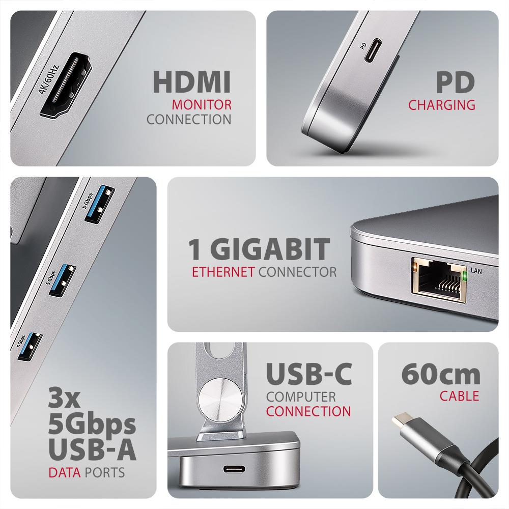 NB ACC STAND 10-16 + I/O HUB/7IN1 HMC-STND AXAGON