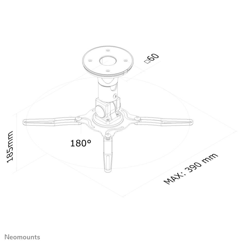 PROJECTOR ACC CEILING MOUNT/18.5CM BEAMER-C50 NEOMOUNTS