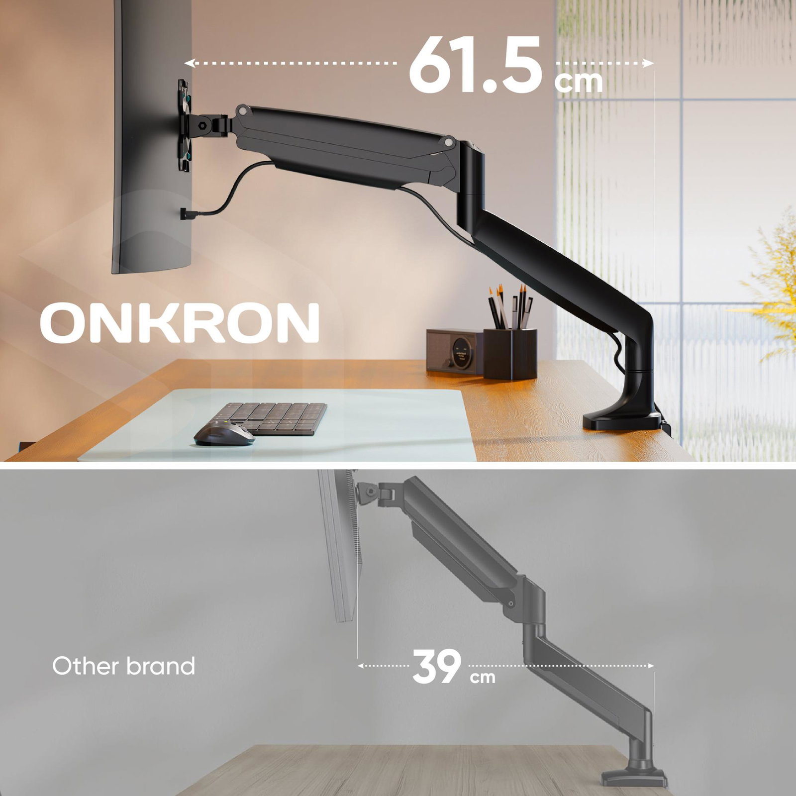 MONITOR ACC DESK MOUNT/17-49 BLACK G100-B ONKRON