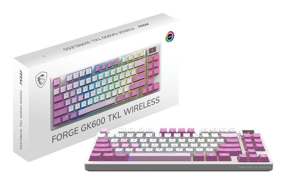 KEYBOARD GAMING VIOLET US/FORGE GK600 TKL W VIOLET MSI