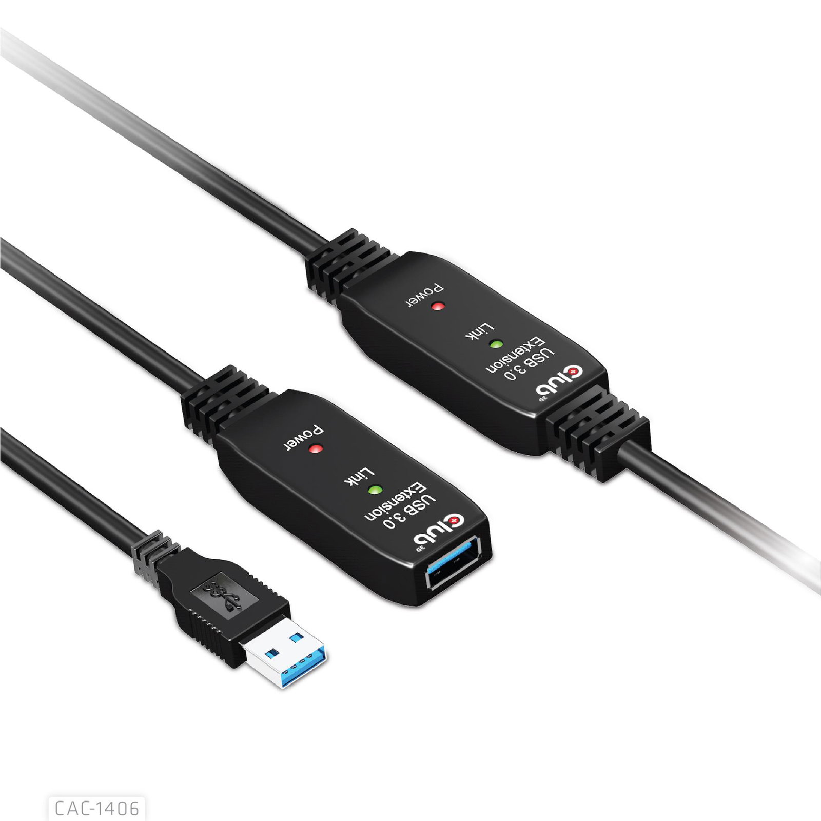 CABLE USB3.2 REPEATER 15M/M/F CAC-1406 CLUB3D