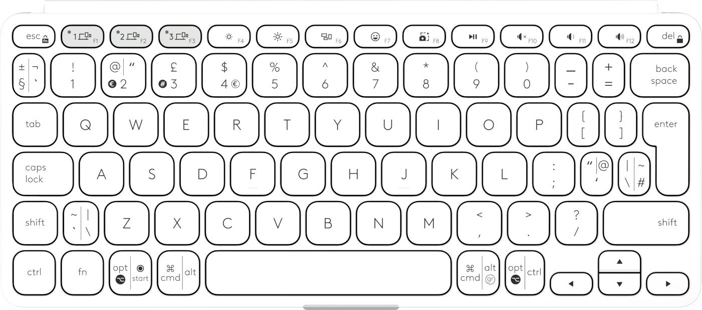 KEYBOARD BLUETH KEYS-TO-GO 2/LIGHT GRAY 920-012985 LOGITECH