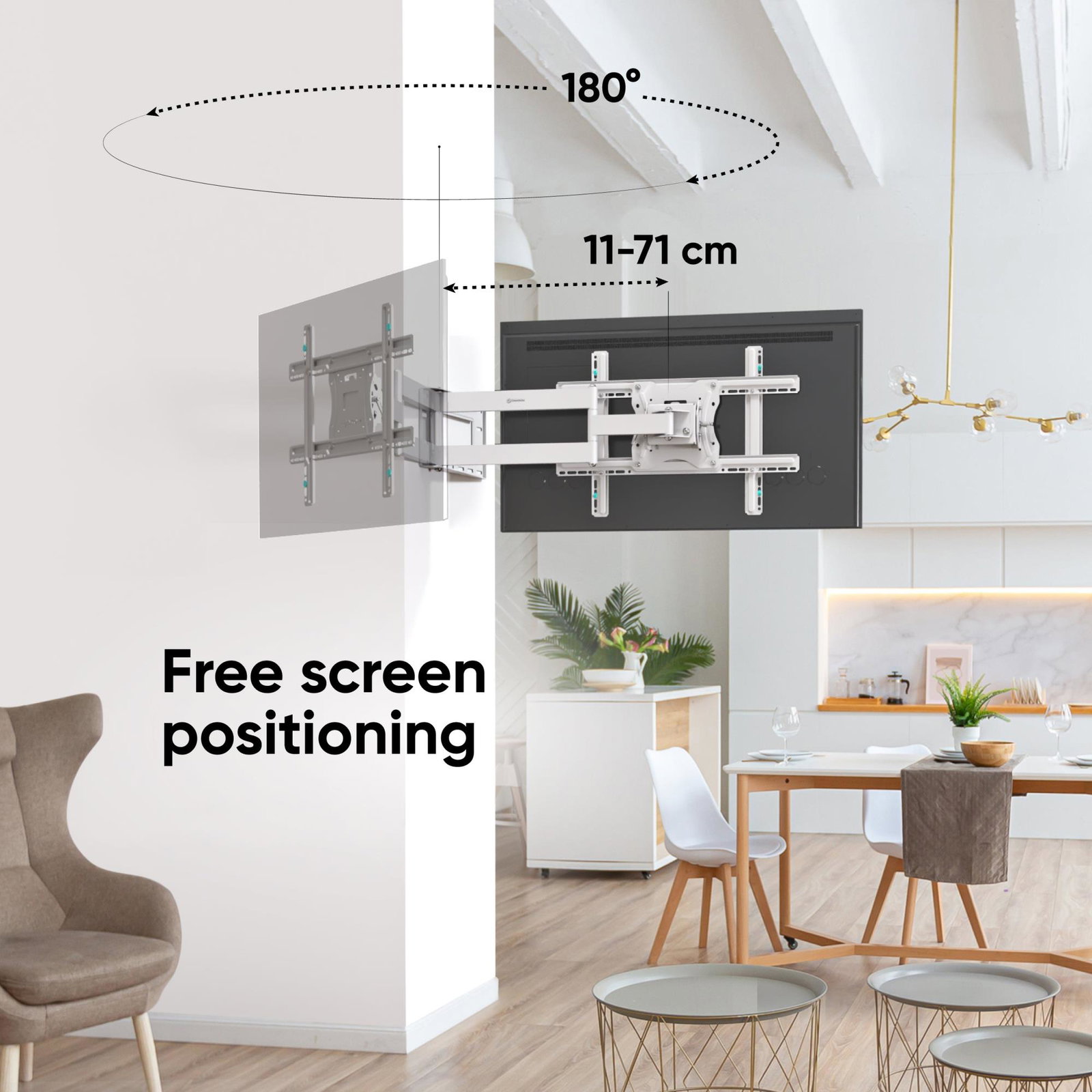 TV SET ACC WALL MOUNT/40-75/WHITE M7L-W ONKRON