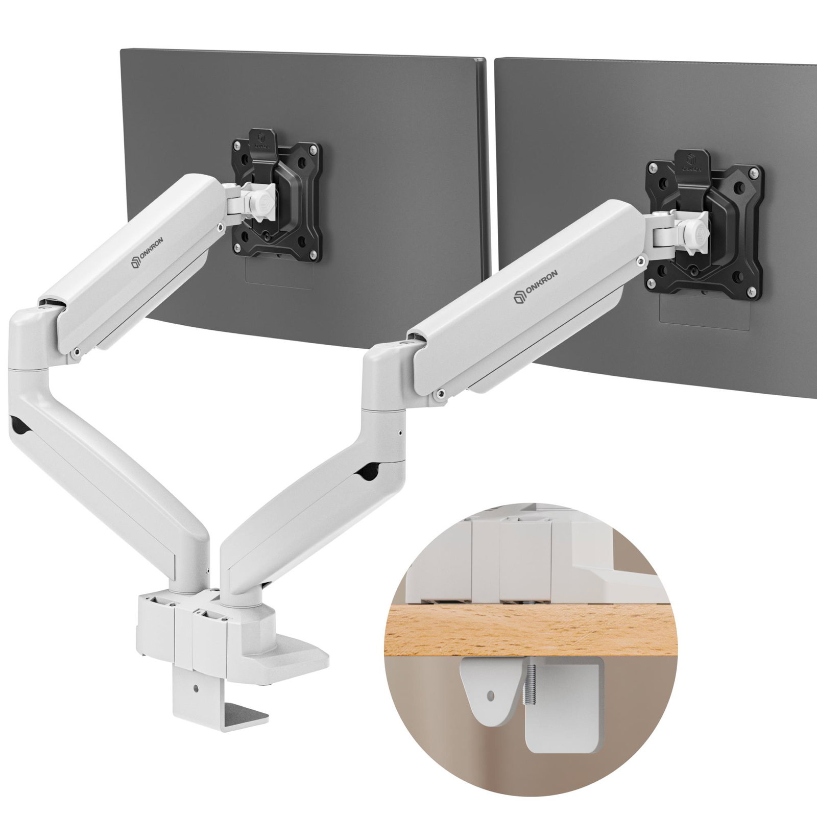 MONITOR ACC DESK MOUNT/13-32 BLK/WHT G160-BW ONKRON