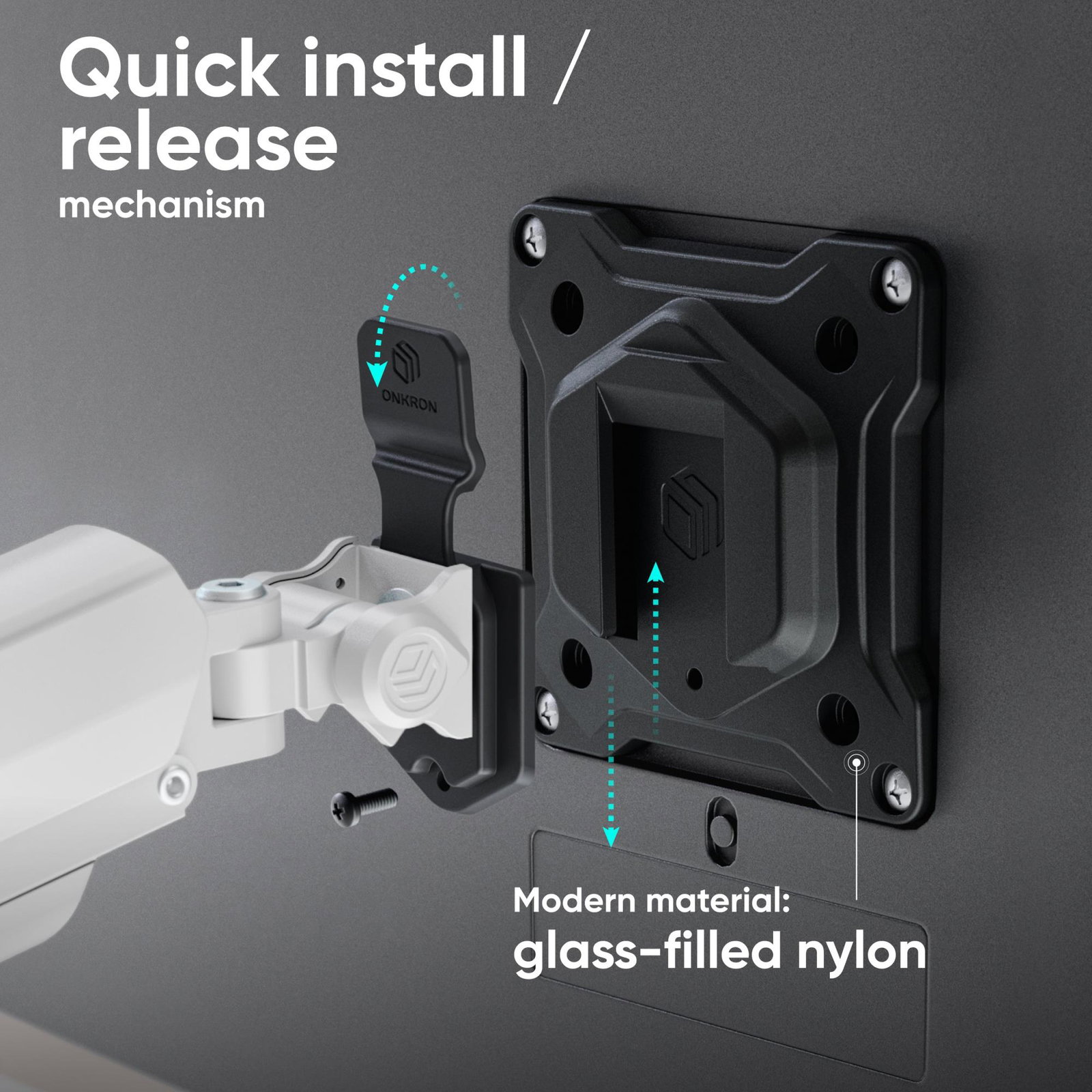 MONITOR ACC DESK MOUNT/13-32 BLK/WHT G160-BW ONKRON