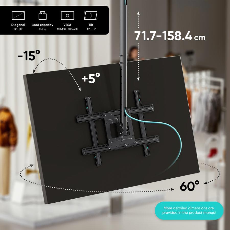 TV SET ACC CEILING MOUNT/32-80 BLACK N1L-B ONKRON