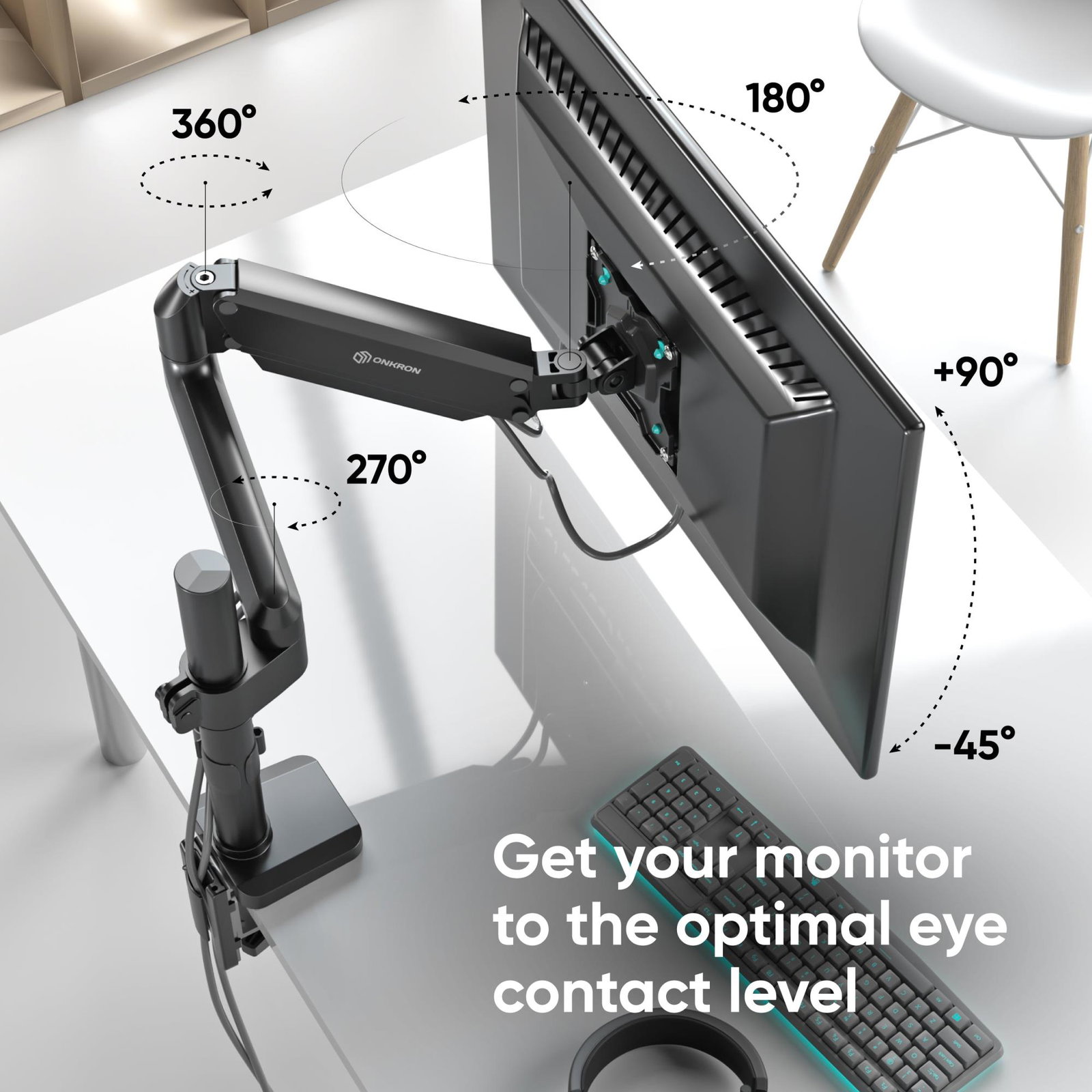 MONITOR ACC DESK MOUNT/13-34 BLACK G75-B ONKRON