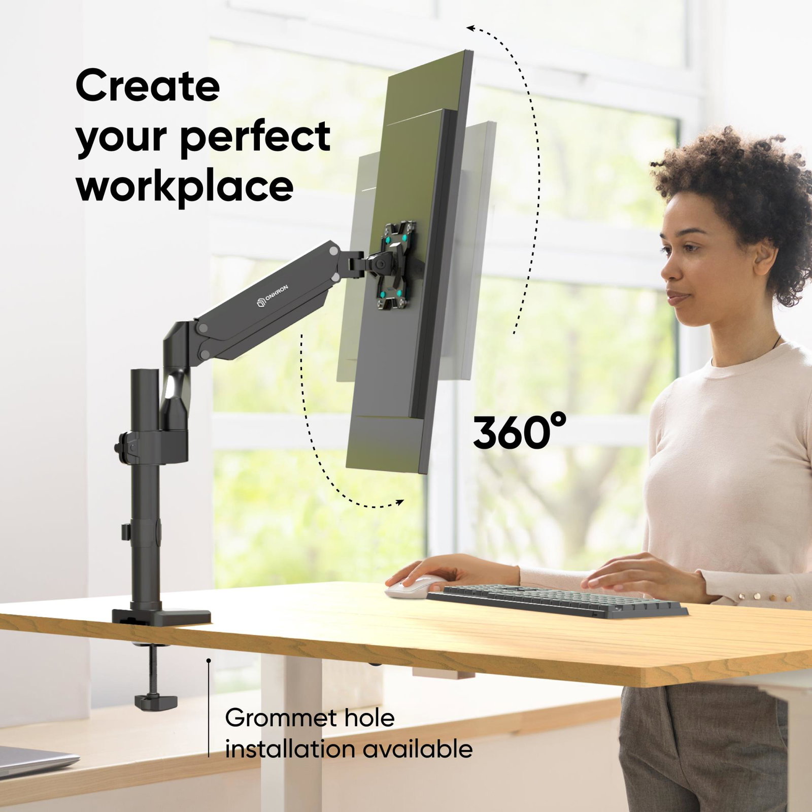 MONITOR ACC DESK MOUNT/13-34 BLACK G75-B ONKRON
