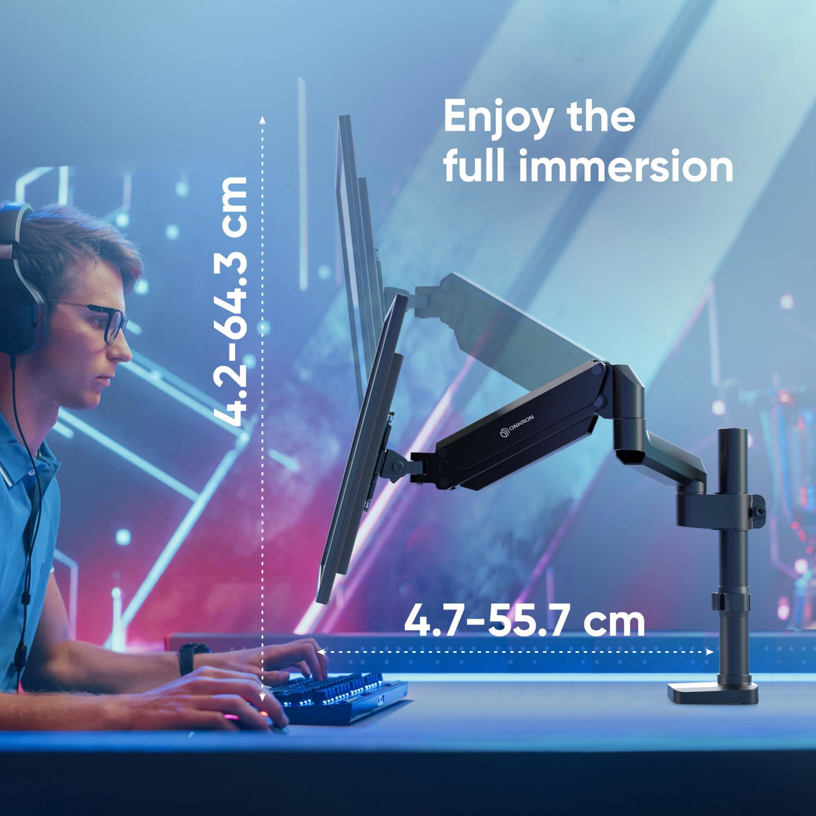MONITOR ACC DESK MOUNT/13-34 BLACK G75-B ONKRON