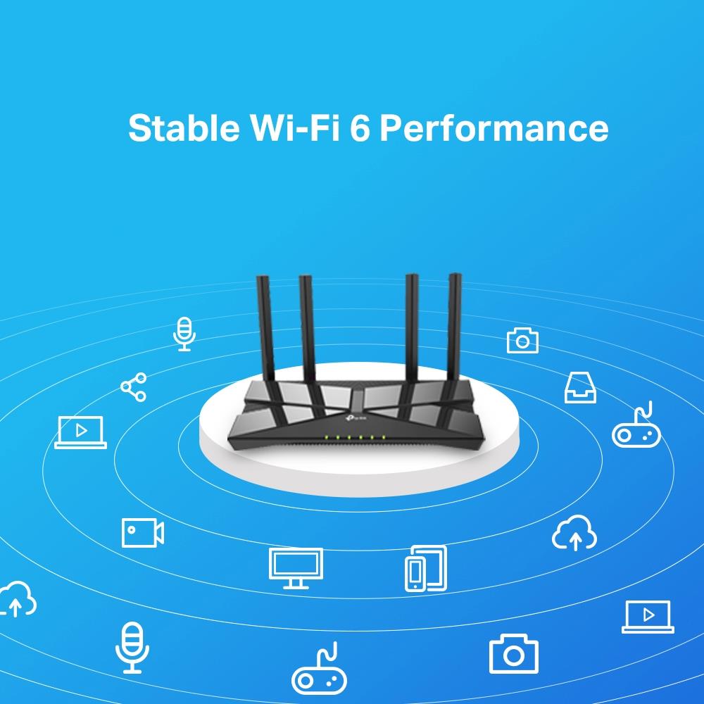 Wireless Router TP-LINK Wireless Router 1500 Mbps Wi-Fi 6 IEEE 802.11a IEEE 802.11 b/g IEEE 802.11n IEEE 802.11ac IEEE 802.11ax 1 WAN 4x10/100/1000M Number of antennas 4 ARCHERAX10