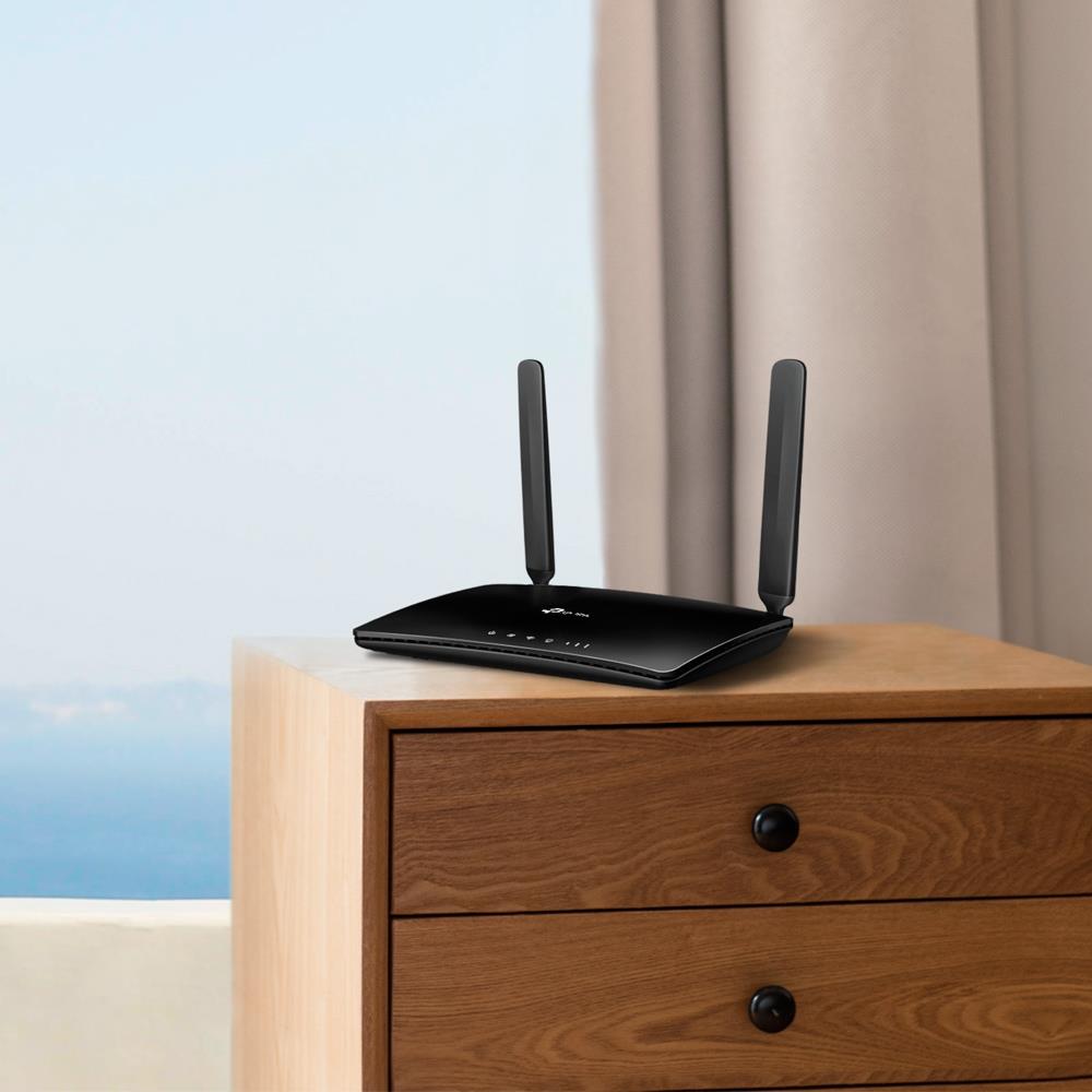 Wireless Router TP-LINK TL-MR150 Wi-Fi 4 (802.11n) Data speed 300 Mbit/s Ethernet WAN Yes DSL WAN Yes SIM card slot Yes WAN connection type RJ-45 Ethernet LAN Yes 3G Yes 4G Yes 4xLAN ports TL-MR150