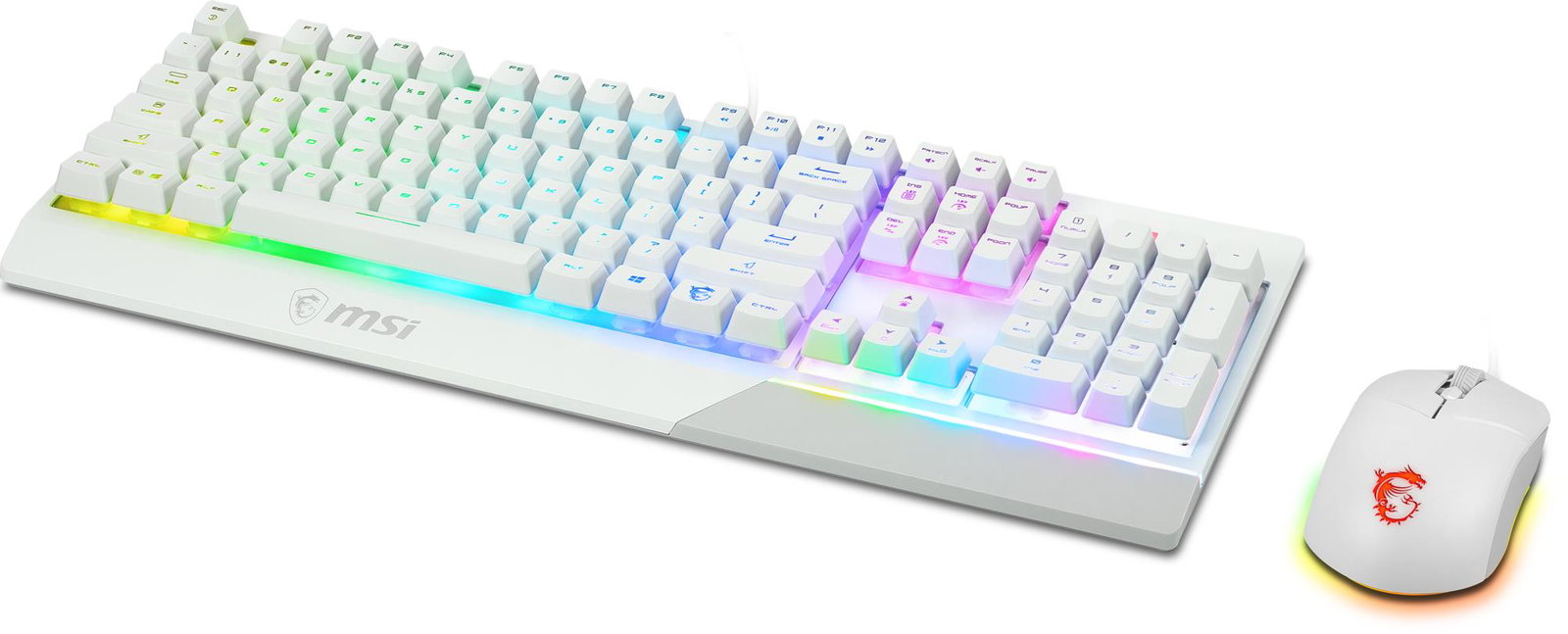 KEYBOARD +MOUSE/VIGOR GK30 COMBO WHITE US MSI
