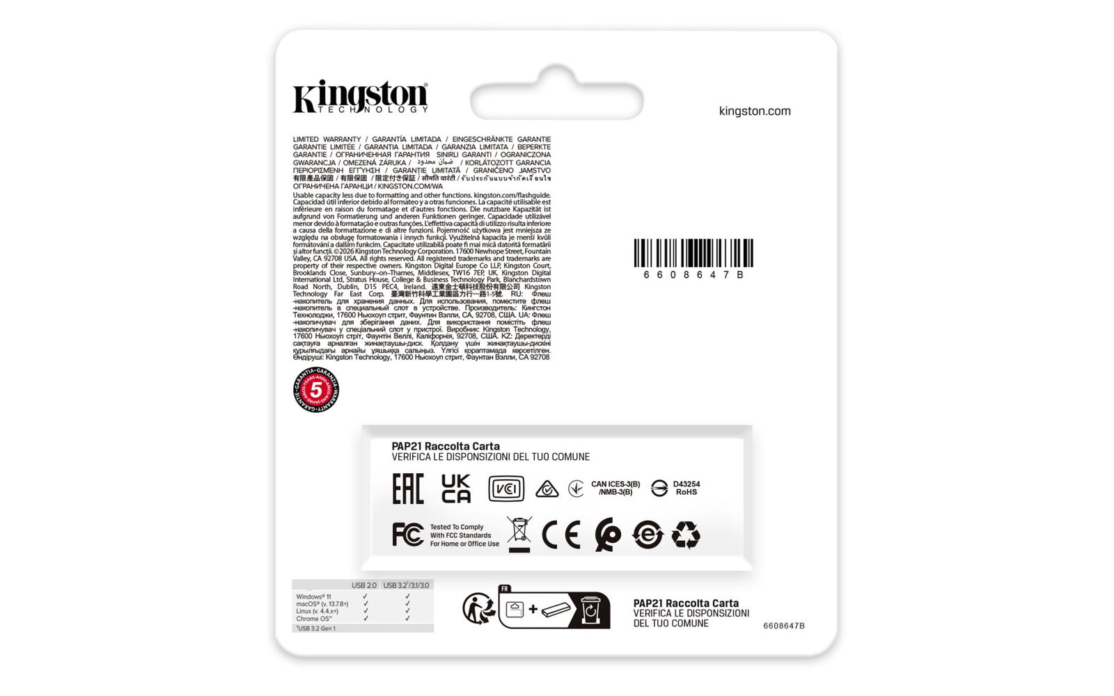 MEMORY DRIVE FLASH USB3.2/512GB DTXG2/512GB KINGSTON