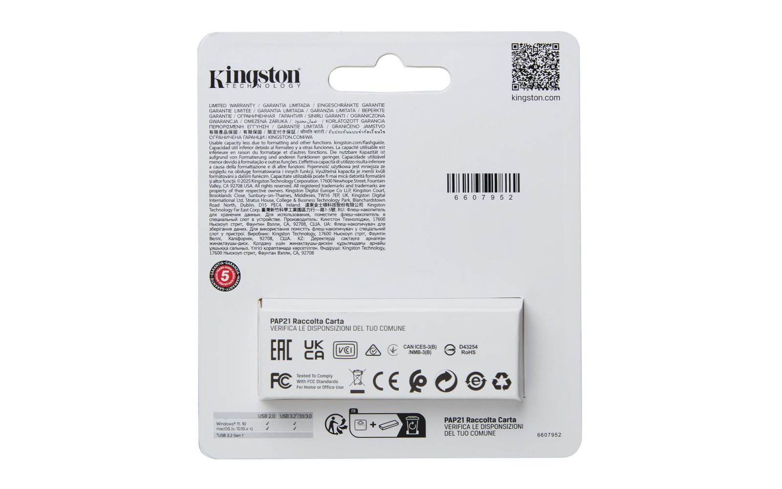 MEMORY DRIVE FLASH USB3.2/512GB DTXS/512GB KINGSTON