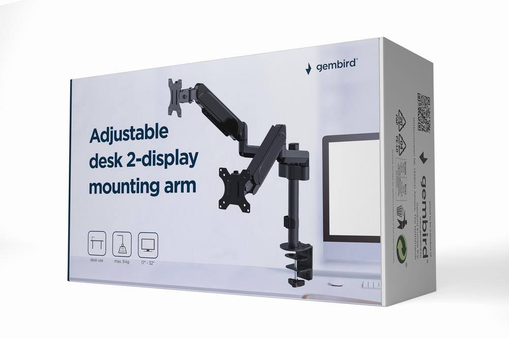 DISPLAY ACC MOUNTING ARM/17-32 MA-DA2P-01 GEMBIRD