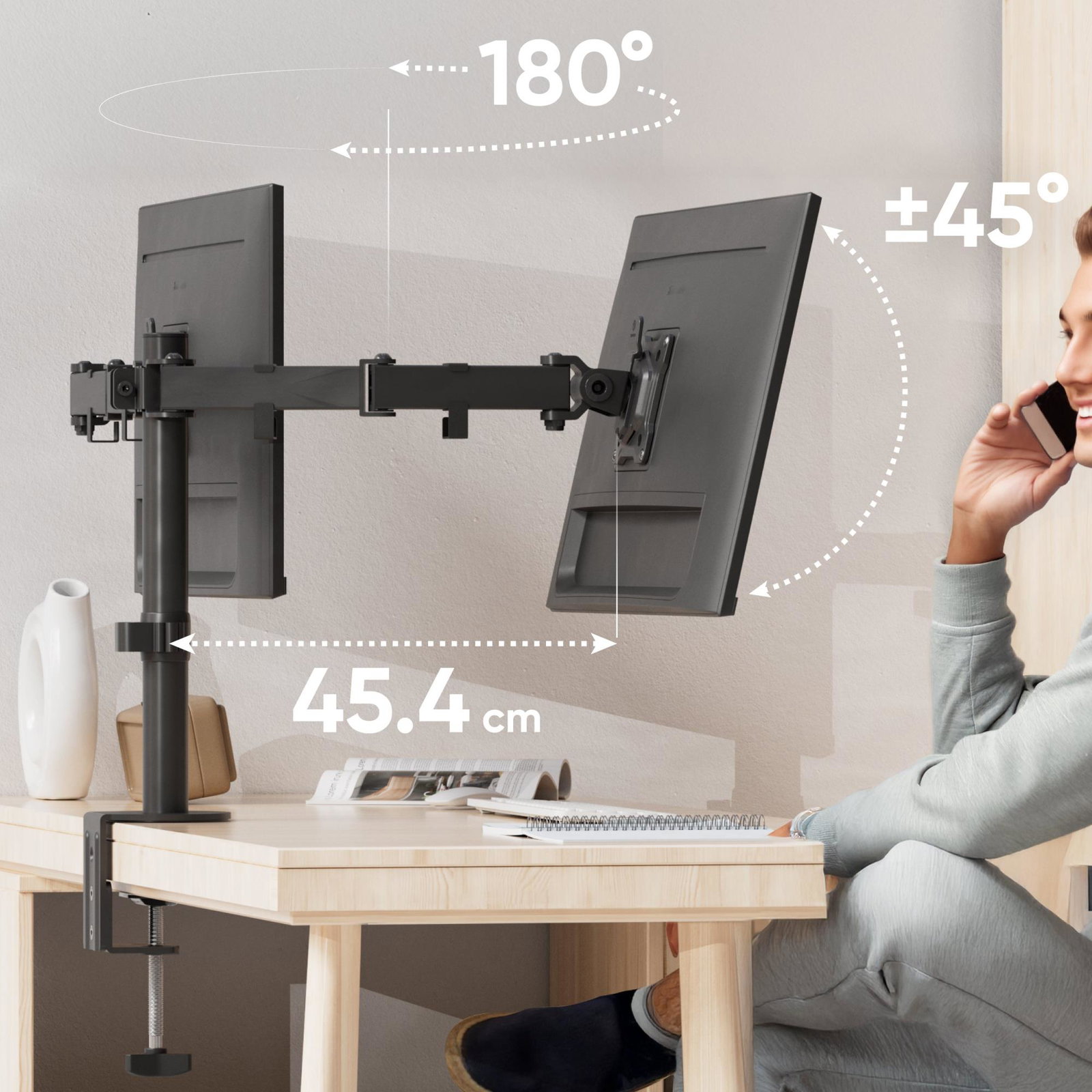 MONITOR ACC DESK MOUNT/13-32 BLACK D221E-B ONKRON