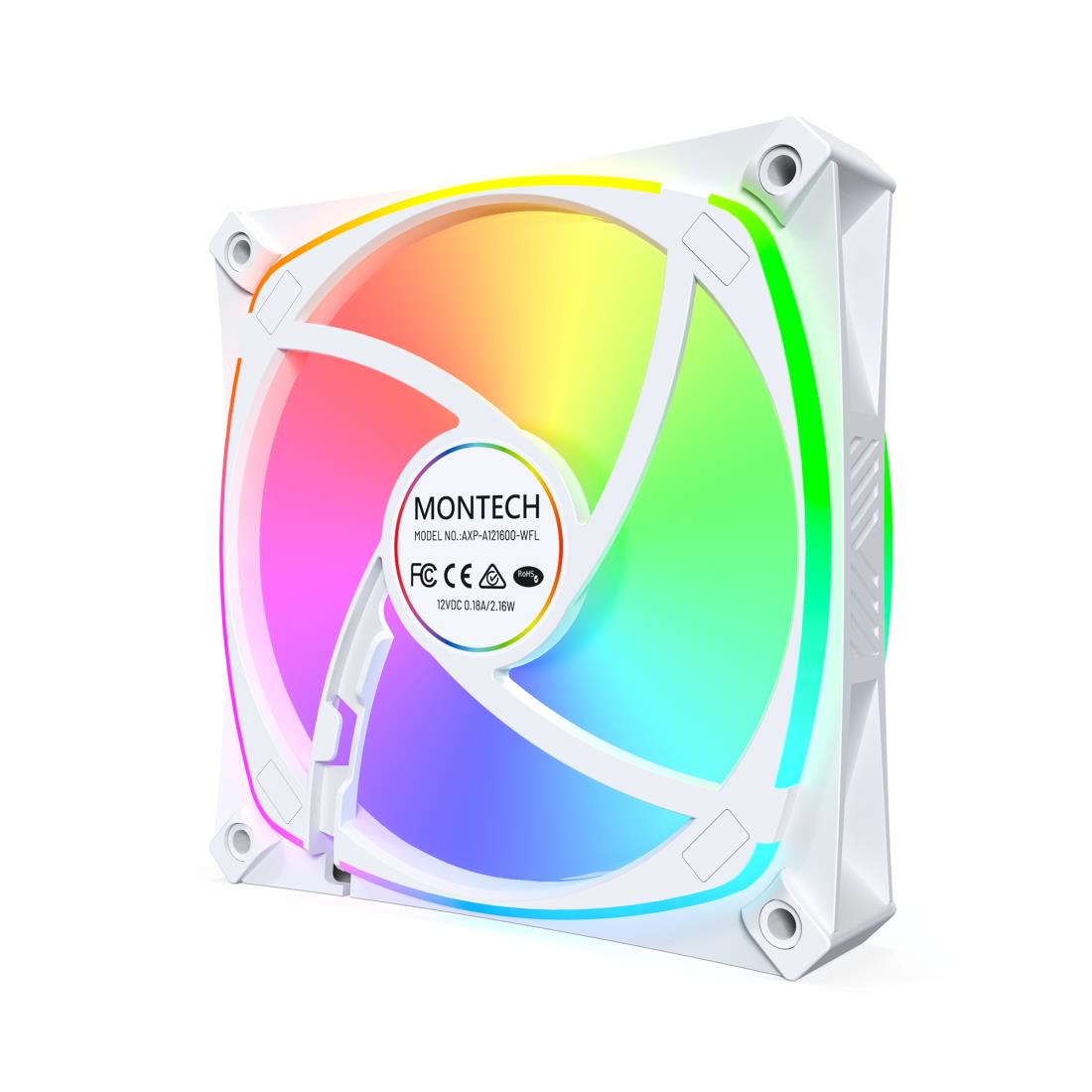 CASE FAN 120MM/AX120 PRO WHITE 3 IN 1 MONTECH