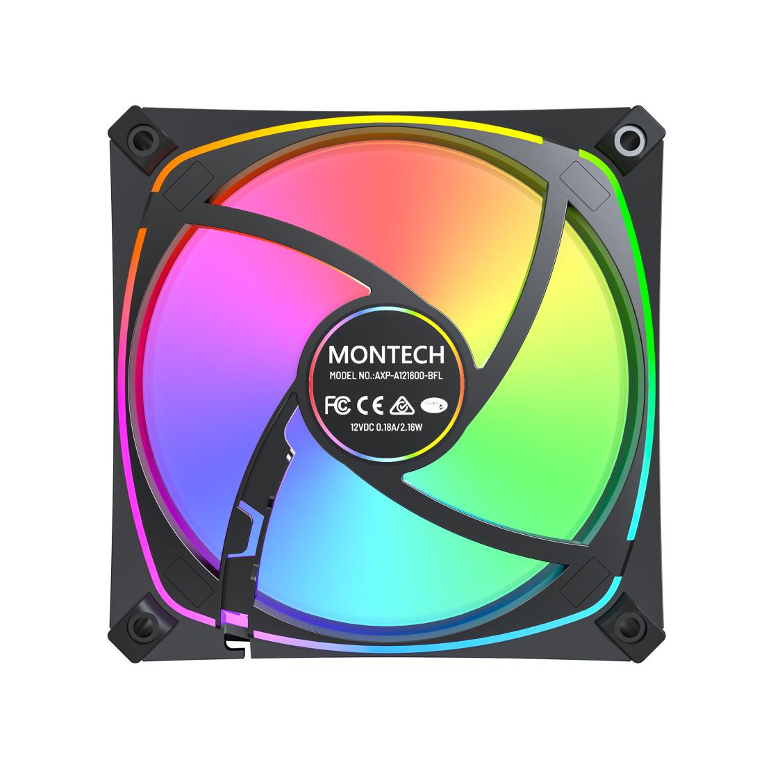 CASE FAN 120MM/AX120 PRO BLACK 3 IN 1 MONTECH