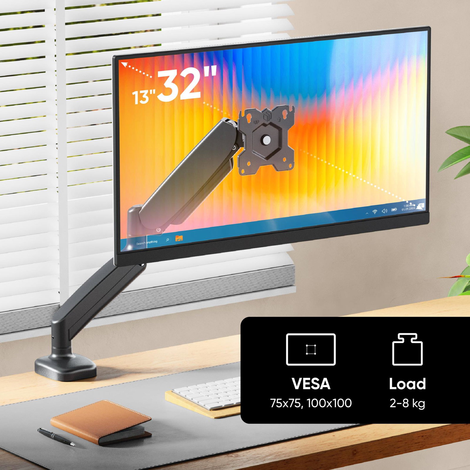 MONITOR ACC DESK MOUNT/13-32 BLACK G50-B ONKRON