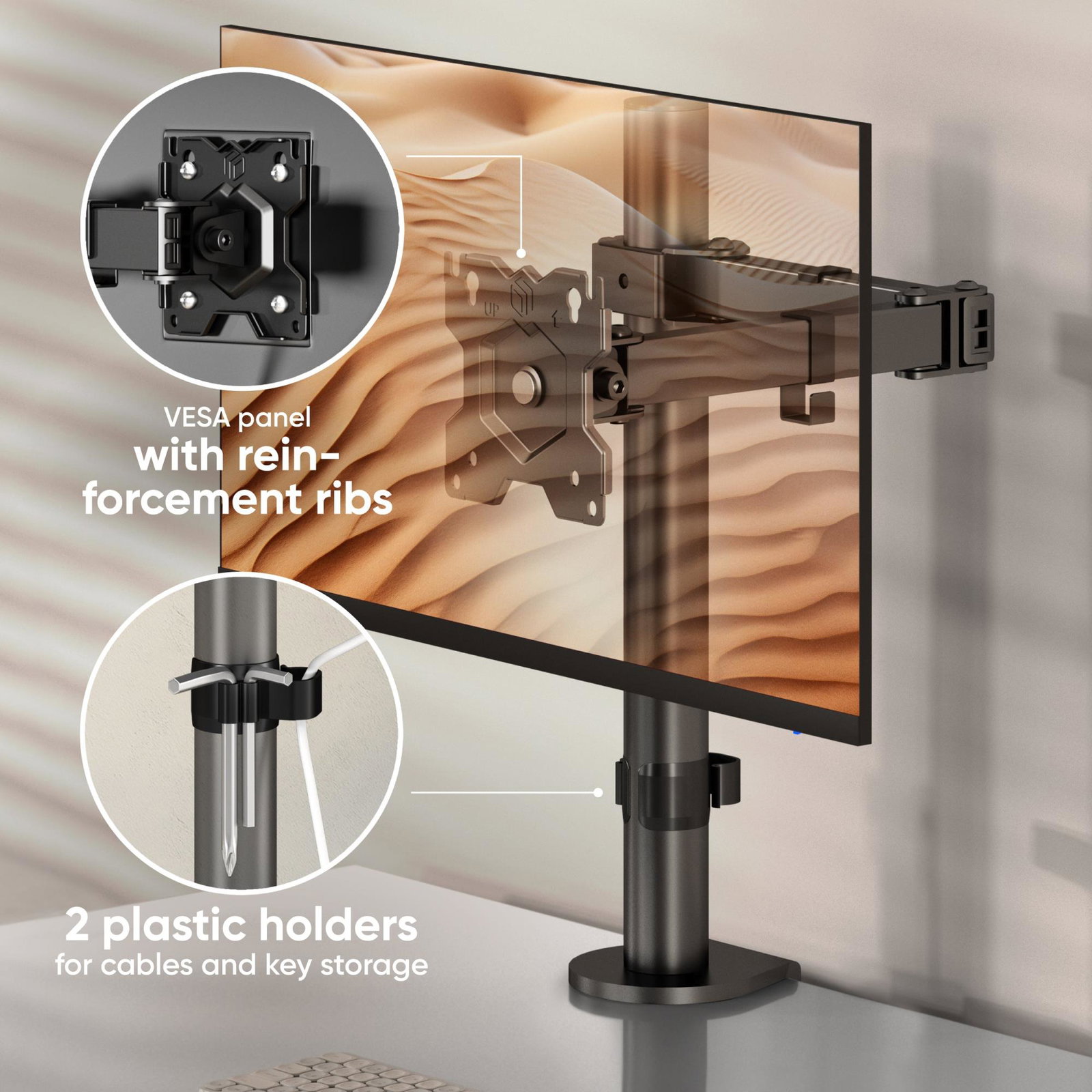 MONITOR ACC DESK MOUNT/13-34 BLACK D121E-B ONKRON