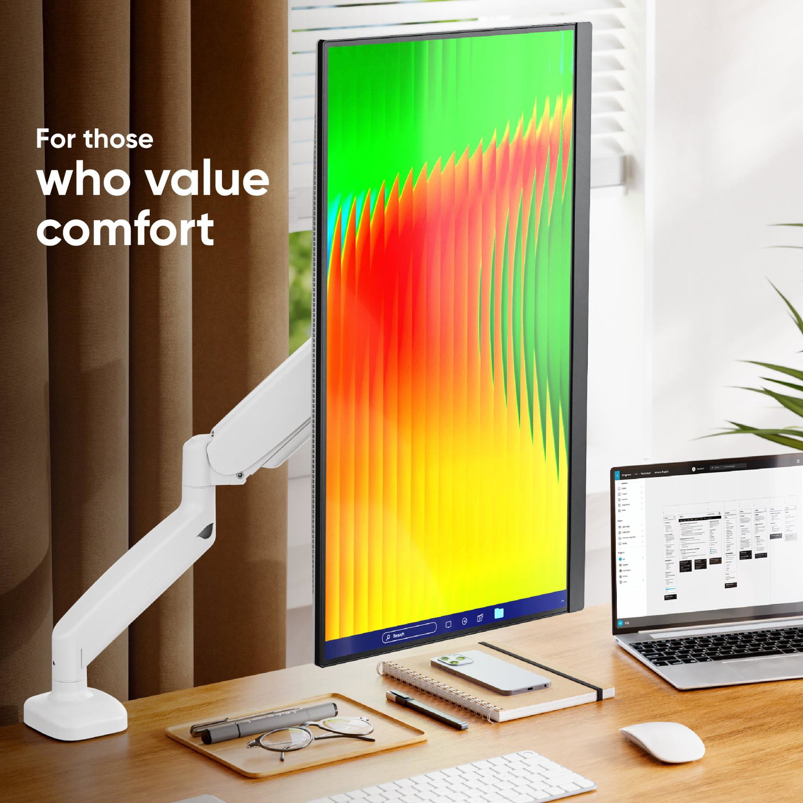 MONITOR ACC DESK MOUNT/13-32 WHITE G80-W ONKRON