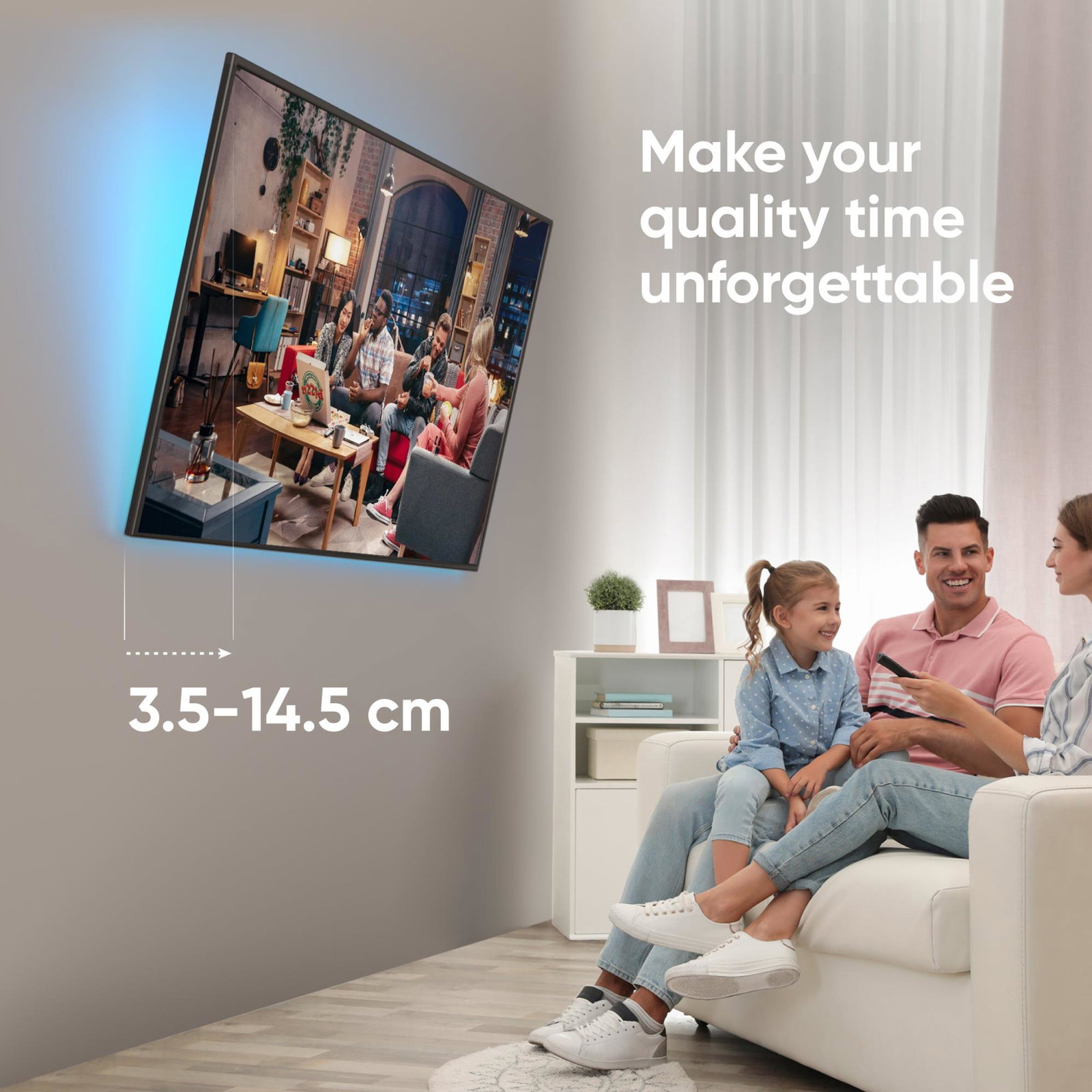 TV SET ACC WALL MOUNT /43-85/BLACK TM6-B ONKRON