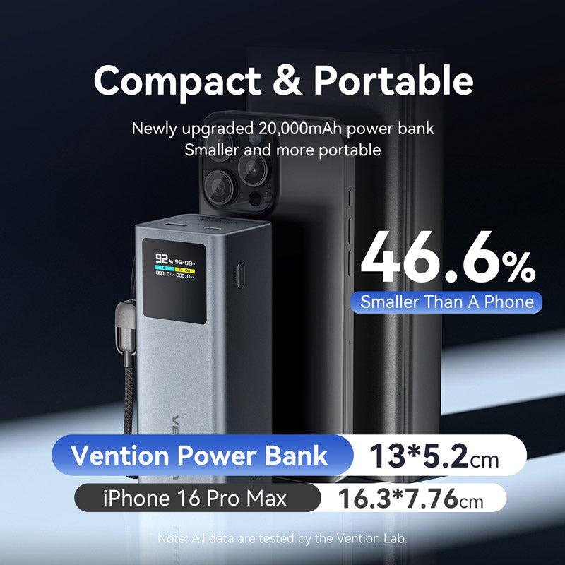 POWER BANK USB 20000MAH 100W/FKCH0 VENTION