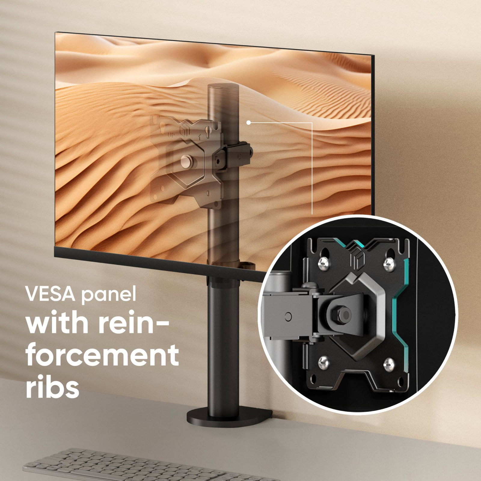 MONITOR ACC DESK MOUNT/13-34 BLACK D101E-B ONKRON