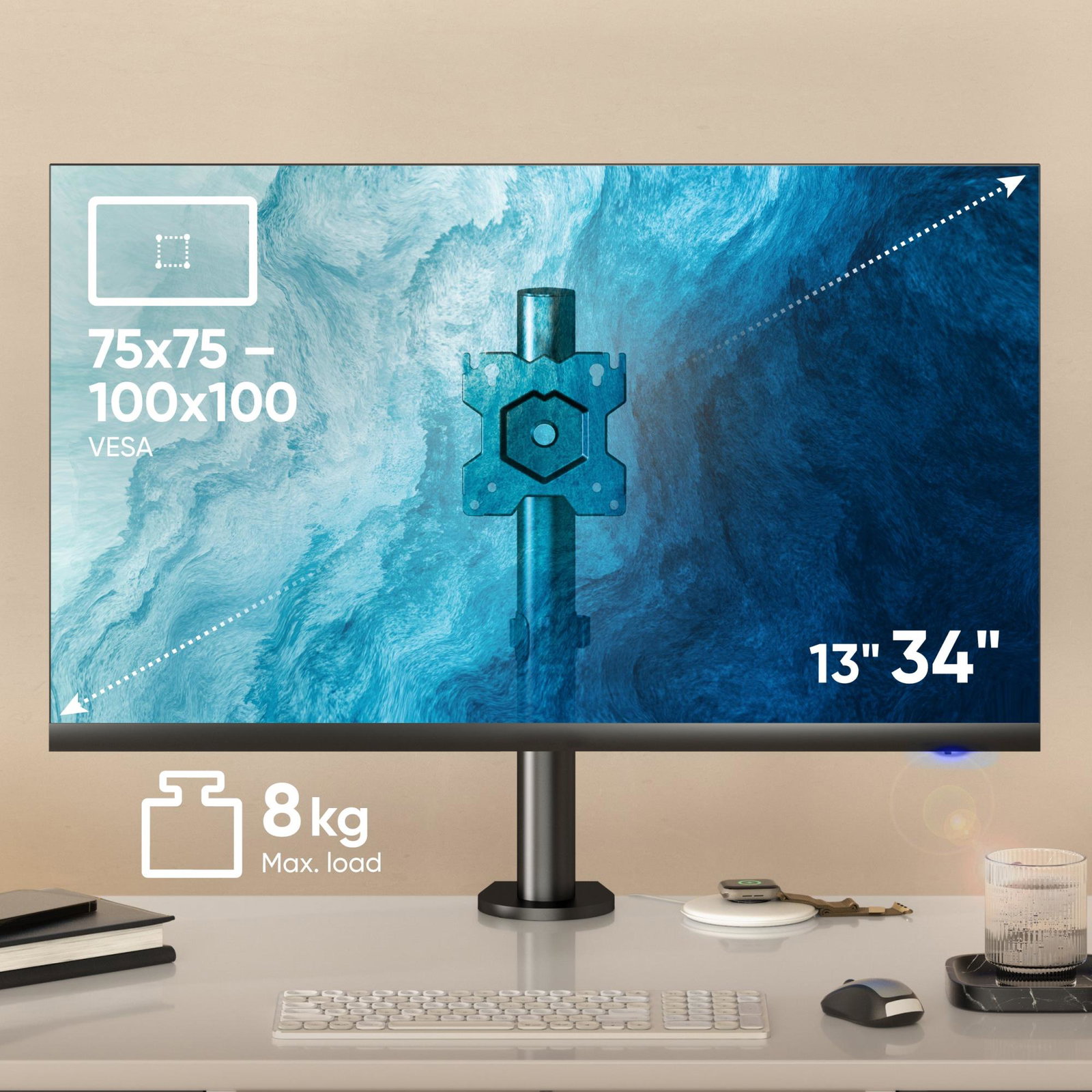 MONITOR ACC DESK MOUNT/13-34 BLACK D101E-B ONKRON
