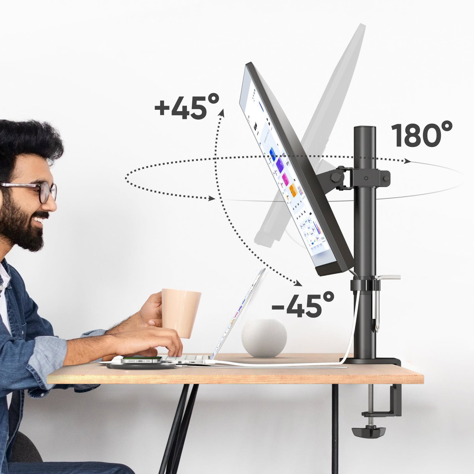MONITOR ACC DESK MOUNT/13-34 BLACK D101E-B ONKRON