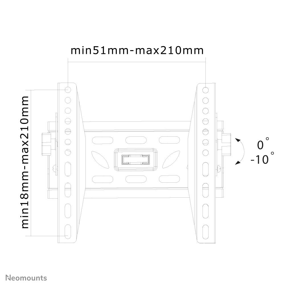 TV SET ACC WALL MOUNT BLACK/24-40 LED-W220 NEOMOUNTS