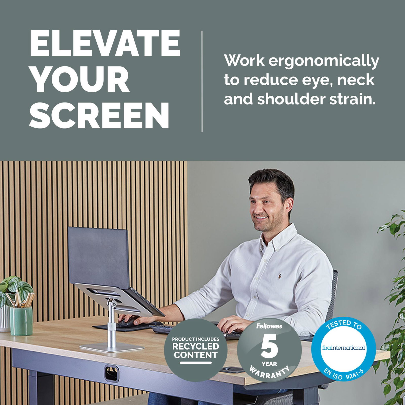 NB ACC DESK STAND/SILVER 100138880 FELLOWES