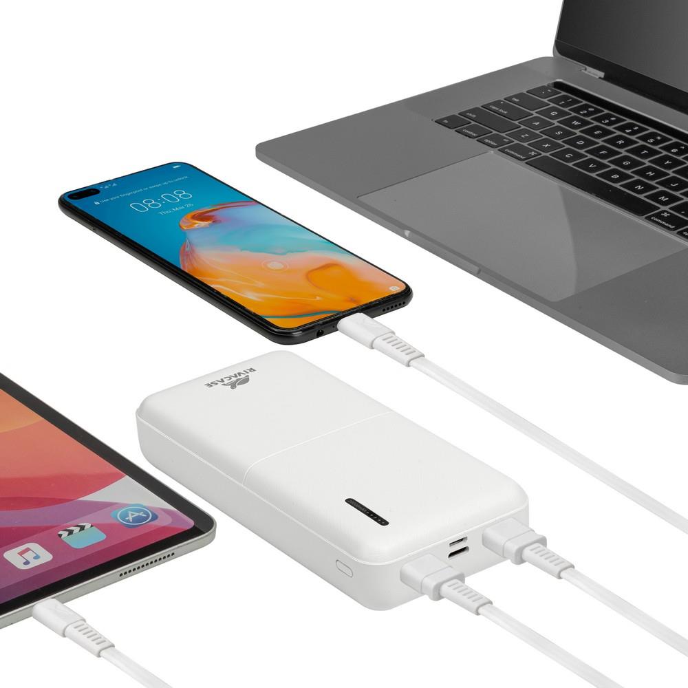 POWER BANK USB 20000MAH/VA2572 WHITE RIVACASE