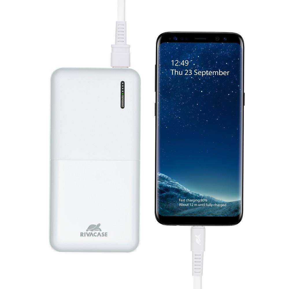 POWER BANK USB 20000MAH/VA2572 WHITE RIVACASE