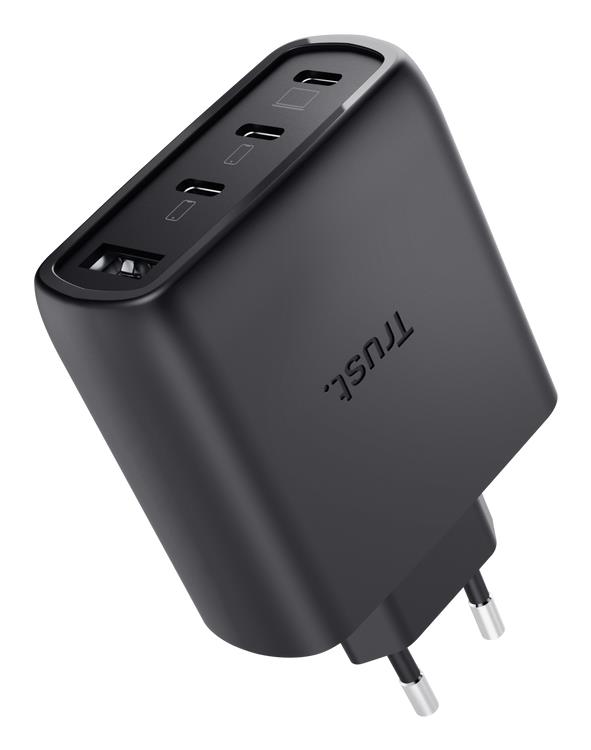 MOBILE CHARGER WALL MAXO 65W/4-PORT GAN BLACK 26067 TRUST