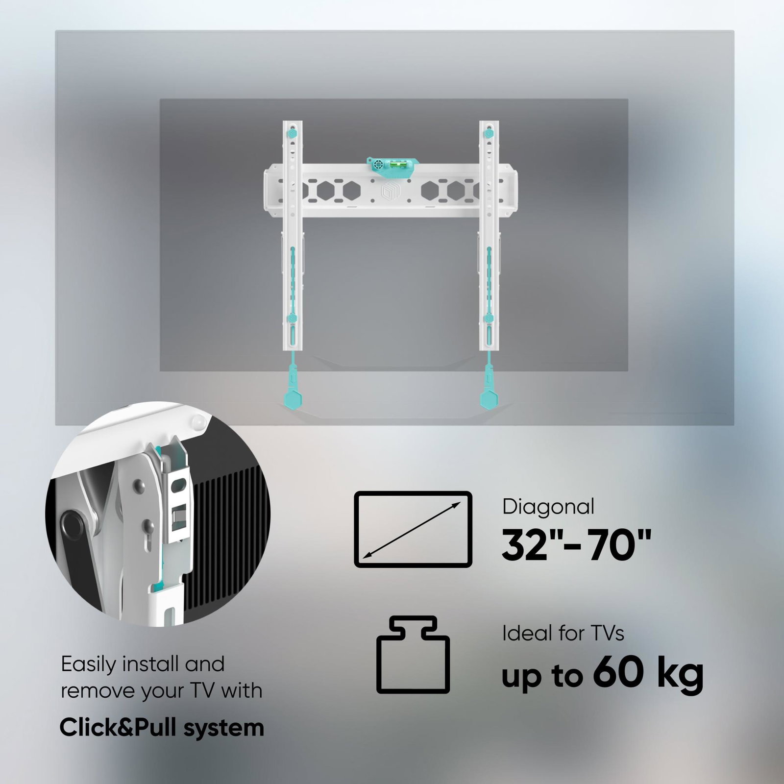 TV SET ACC WALL MOUNT /32-70/WHITE TM5-W ONKRON