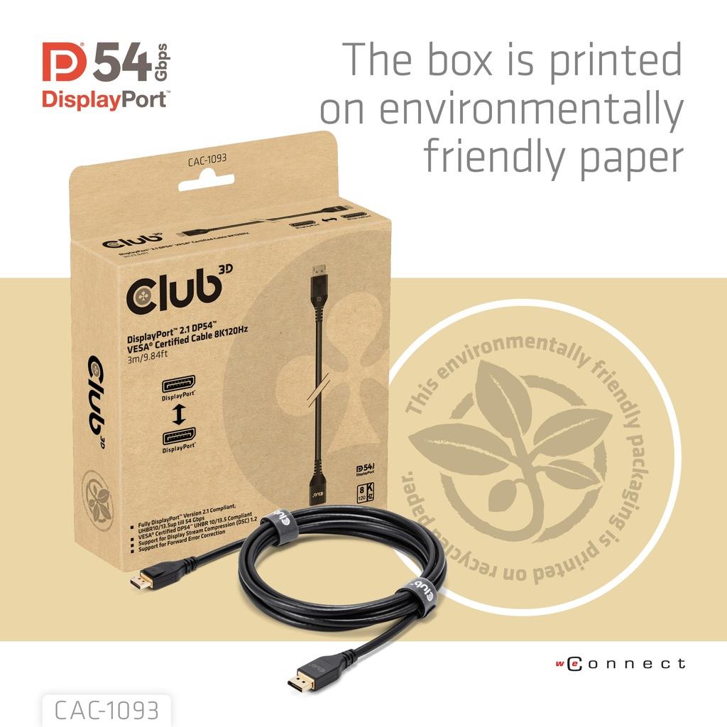 CABLE DP TO DP 3M/M/M CAC-1093 CLUB3D