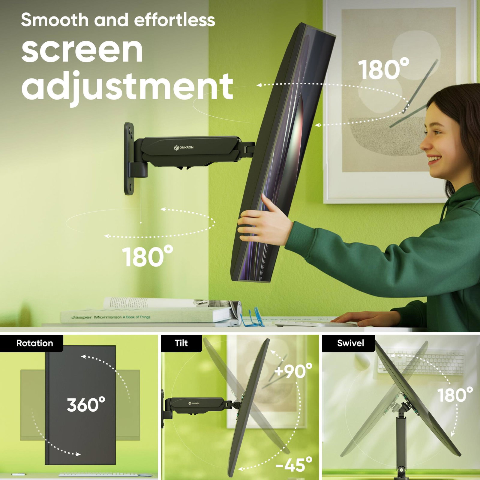TV SET ACC WALL MOUNT /13-34/BLACK G120-B ONKRON