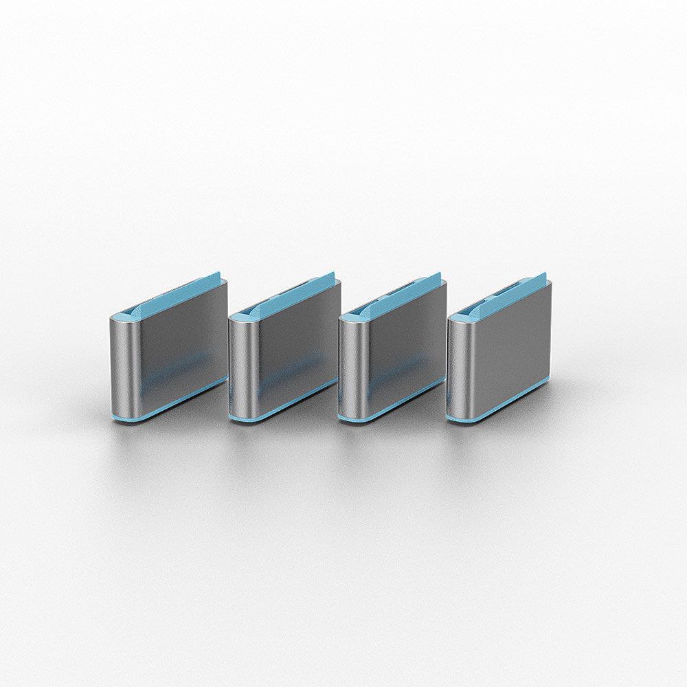 USB PORT BLOCKER 4PACK/BLUE 40465 LINDY