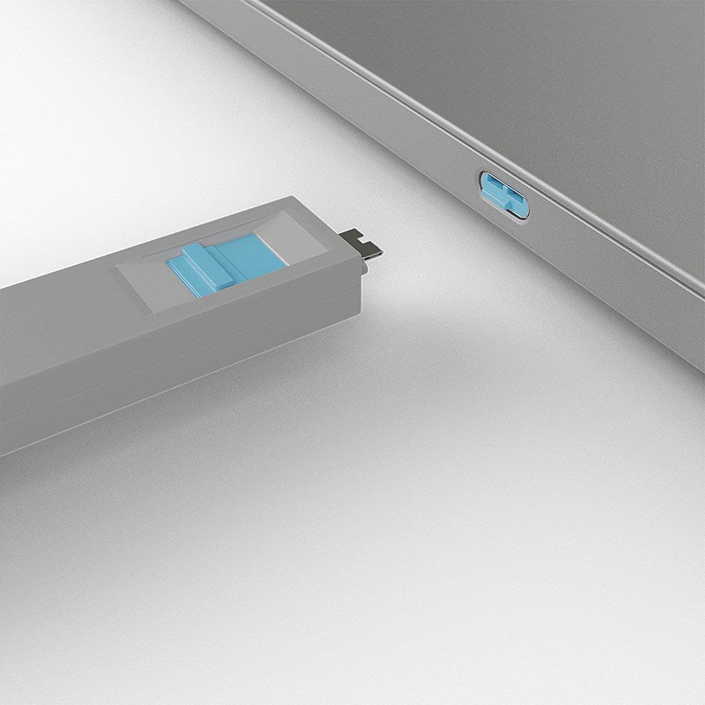 USB PORT BLOCKER 4PACK/BLUE 40465 LINDY